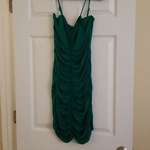 Green spaghetti strap dress